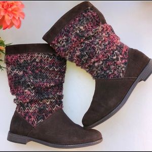 Sweater knit TOMS boots 7.5